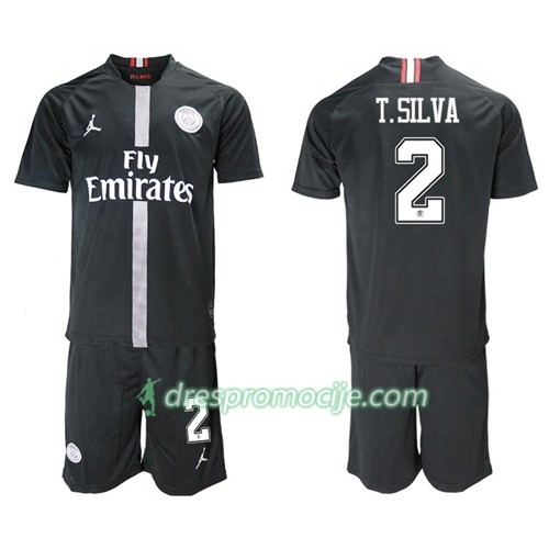 Paris Saint Germain Dres T.Silva 2 Jodan Crna Dječji Treći 2018/19 Kratkih Rukava Paris Saint Germain Dres T.Silva 2 Jodan Crna Dječji Treći 2018/19 Kratkih Rukava